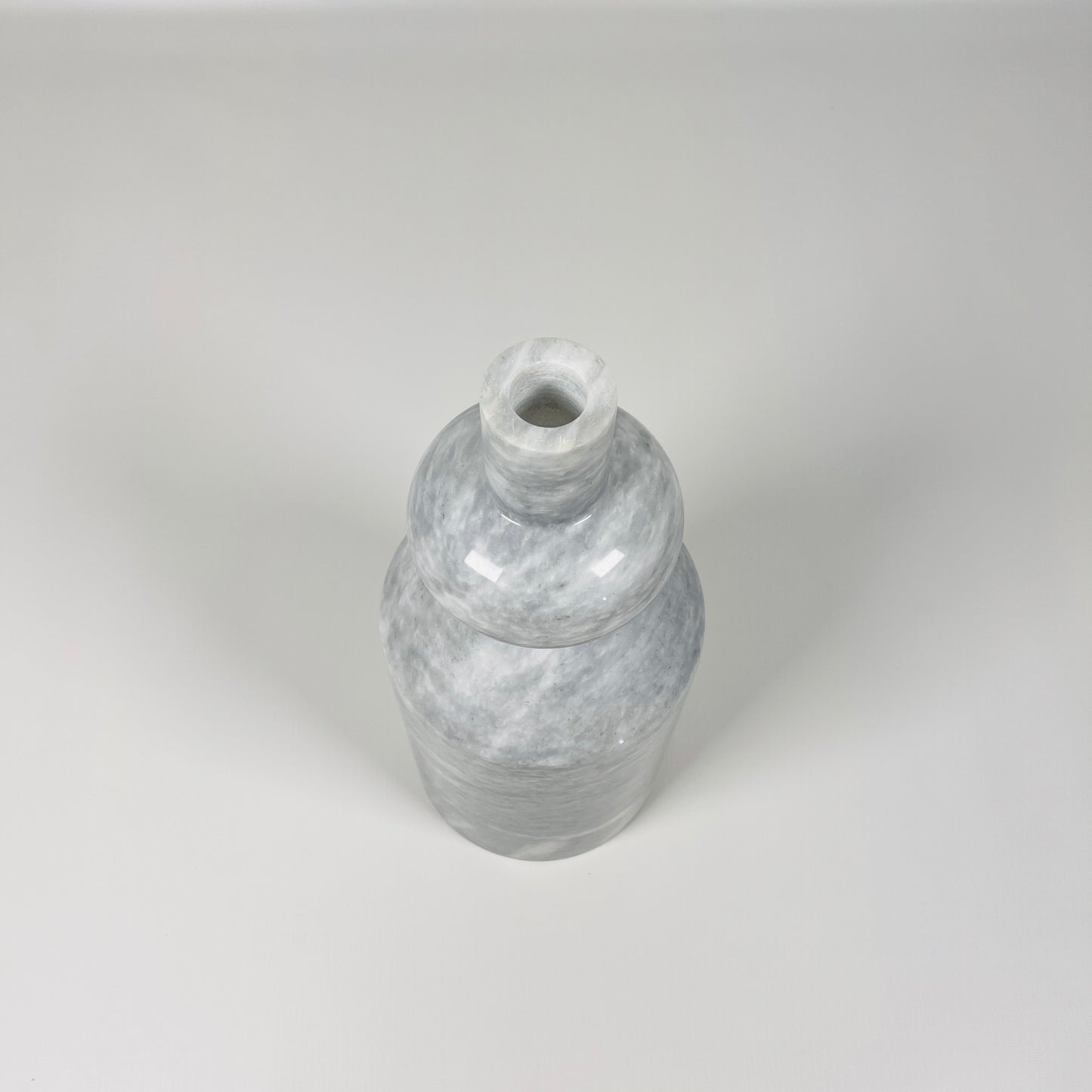 Bulbed Bottle-neck Candle Stand - Gray