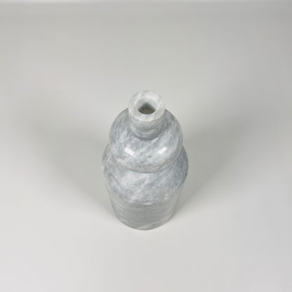 Bulbed Bottle-neck Candle Stand - Gray