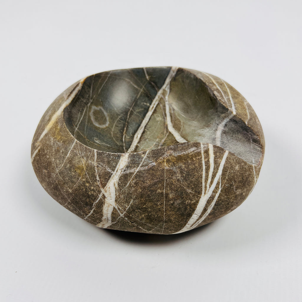 River Stone Brown Lined Ash Tray