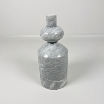 Bulbed Bottle-neck Candle Stand - Gray