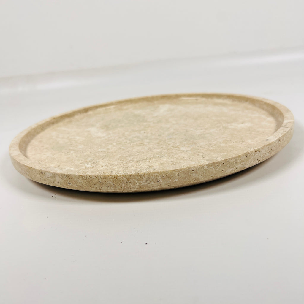 Blotched Travertine Plate