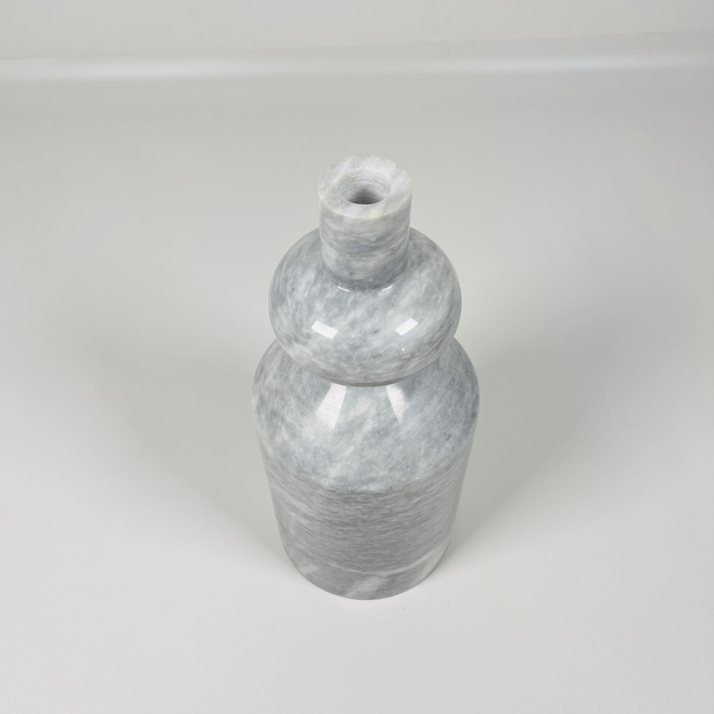 Bulbed Bottle-neck Candle Stand - Gray