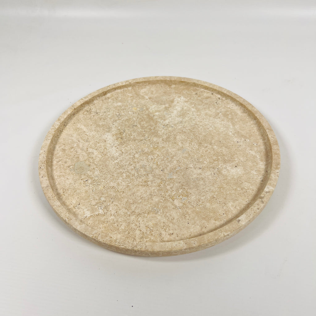 Blotched Travertine Plate