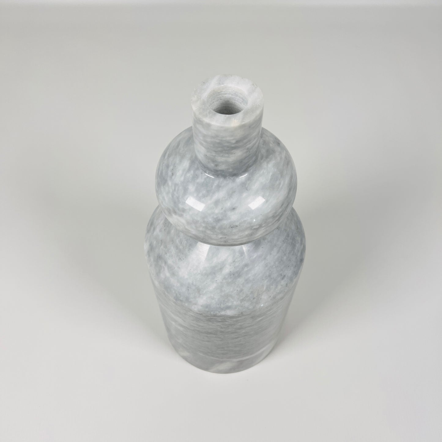 Bulbed Bottle-neck Candle Stand - Gray