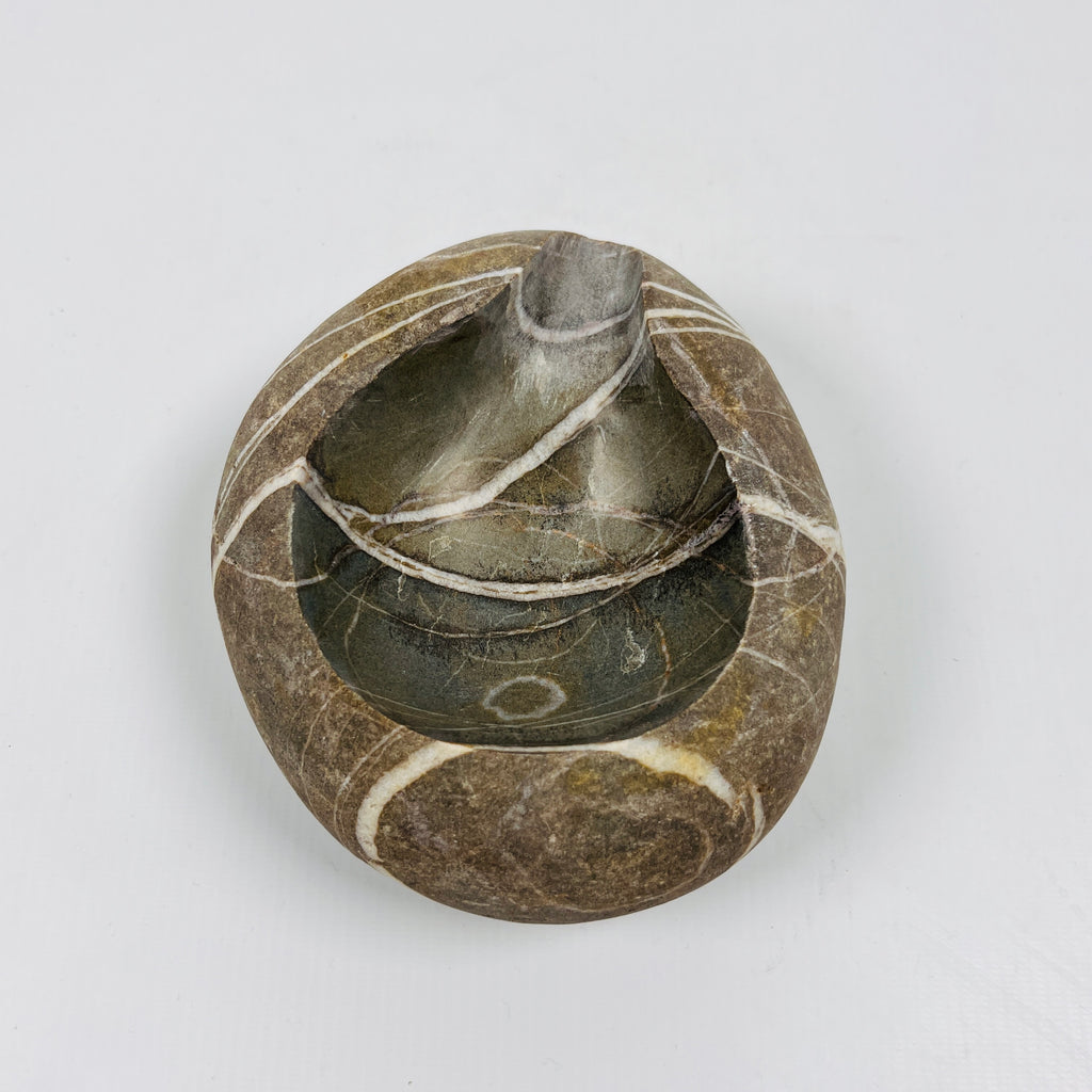 River Stone Brown Lined Ash Tray