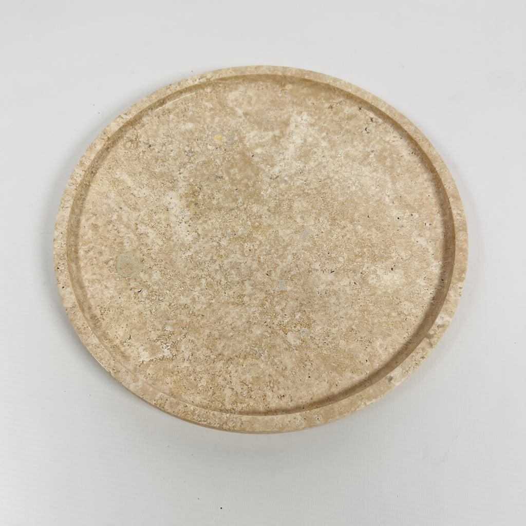 Blotched Travertine Plate