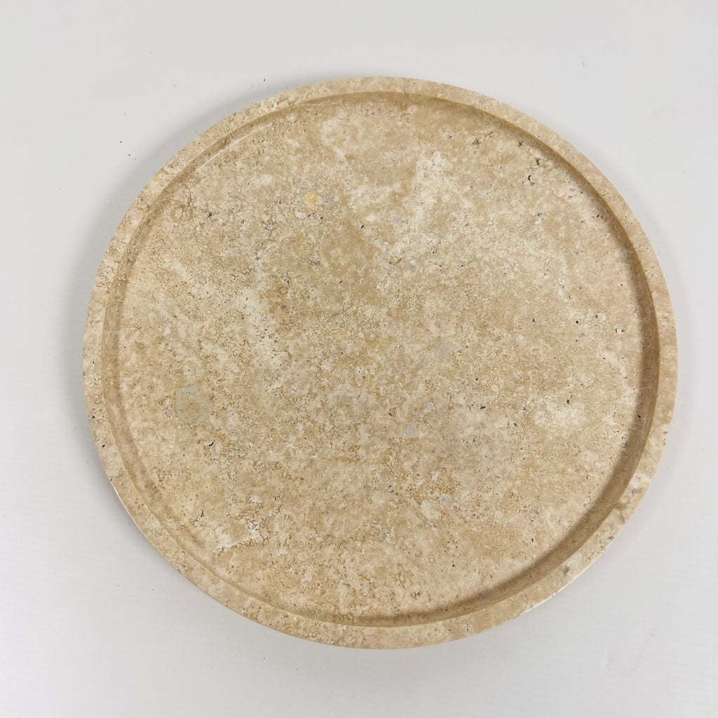 Blotched Travertine Plate