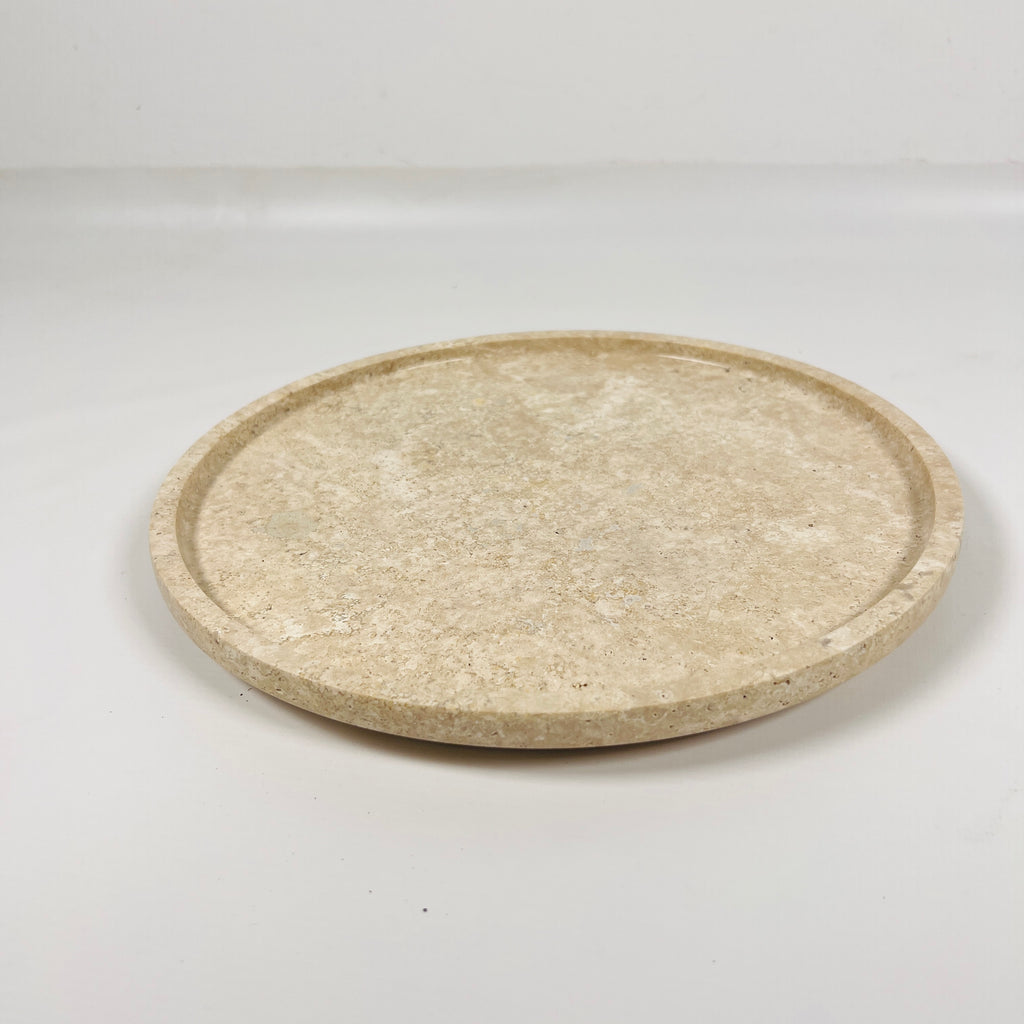 Blotched Travertine Plate