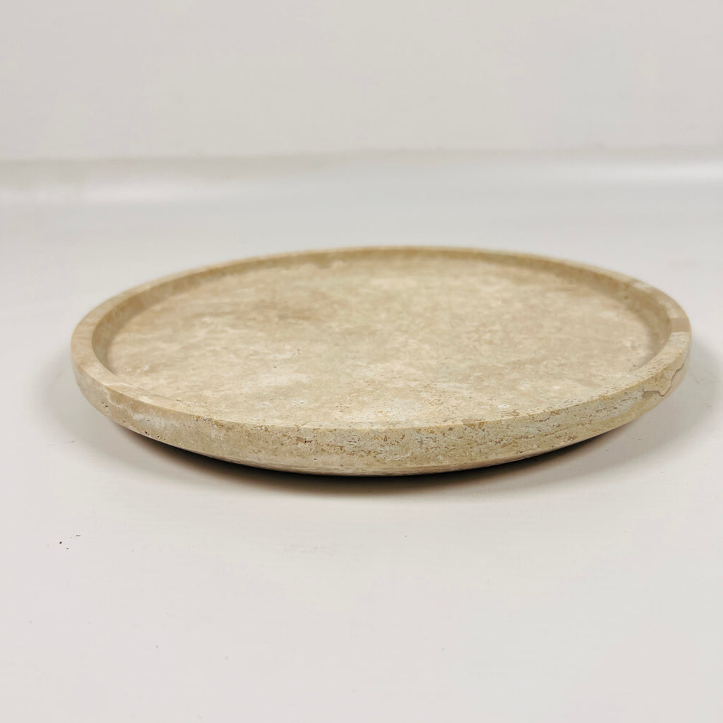 Blotched Travertine Plate