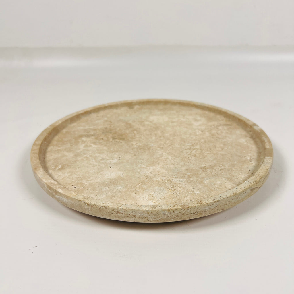 Blotched Travertine Plate