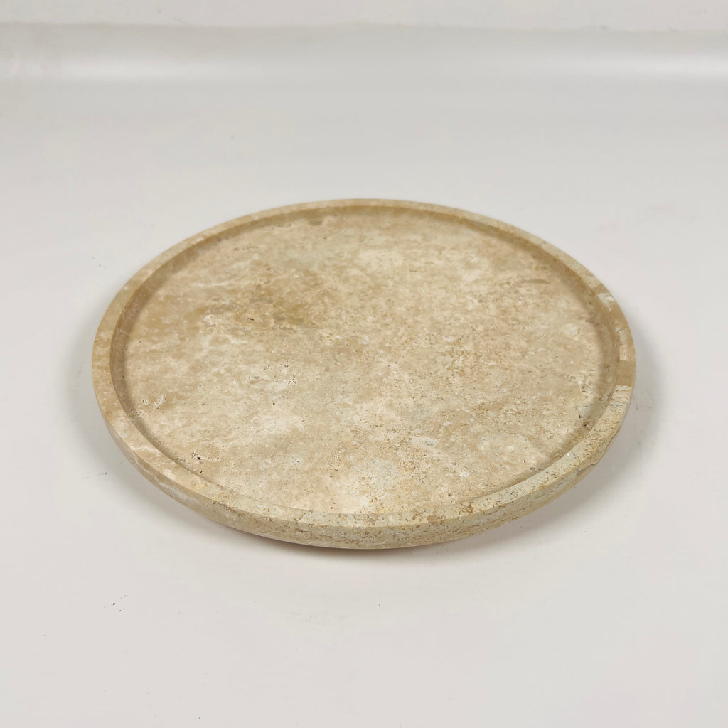 Blotched Travertine Plate