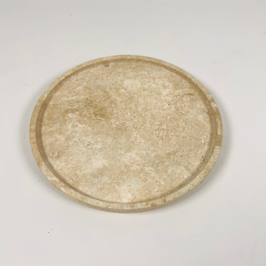 Blotched Travertine Plate