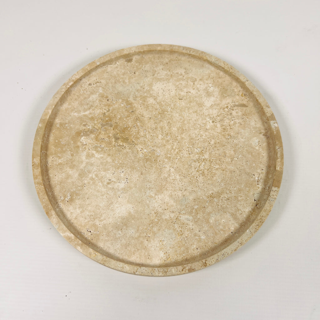 Blotched Travertine Plate