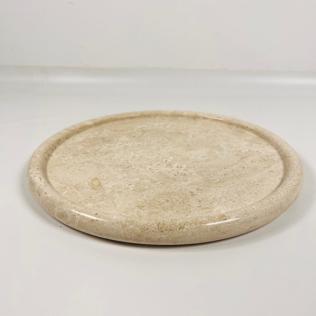 Moon Surface Travertine Plate