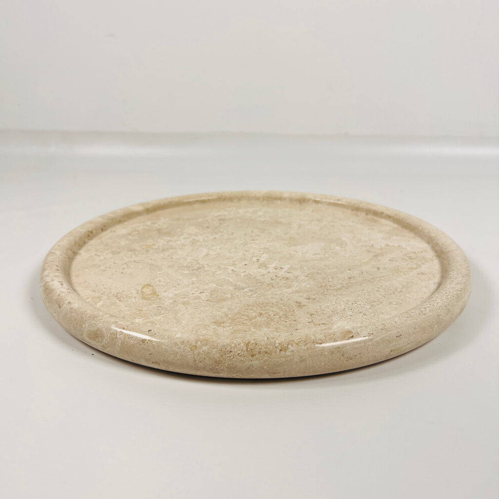 Moon Surface Travertine Plate