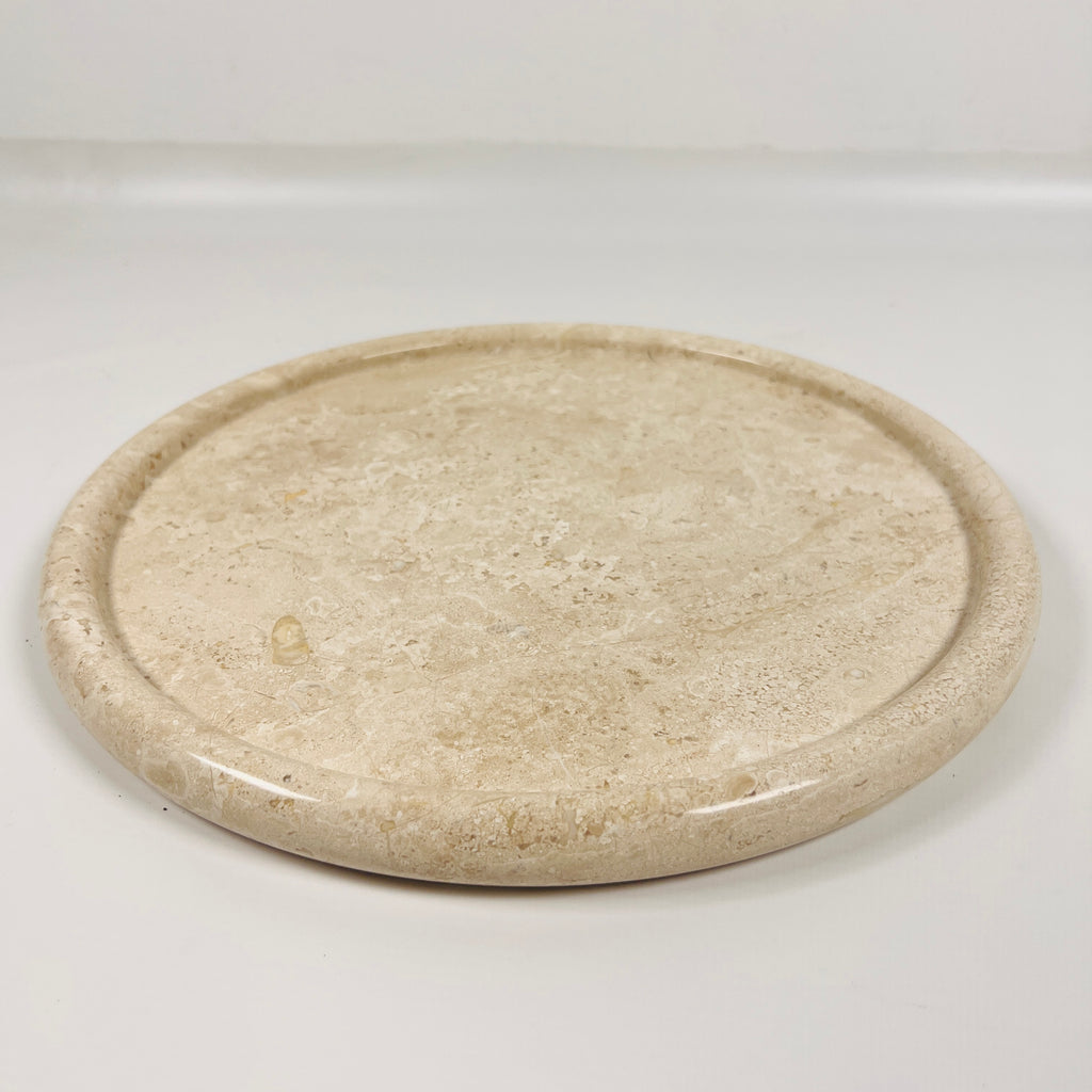 Moon Surface Travertine Plate