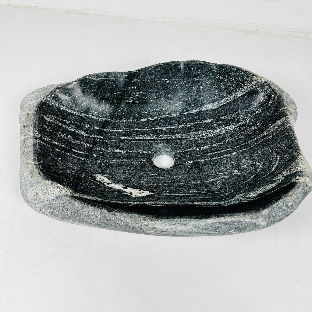 Light Brushed River Stone Sink