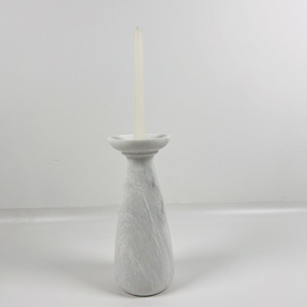 Funnel Grey Marble Candle Stand