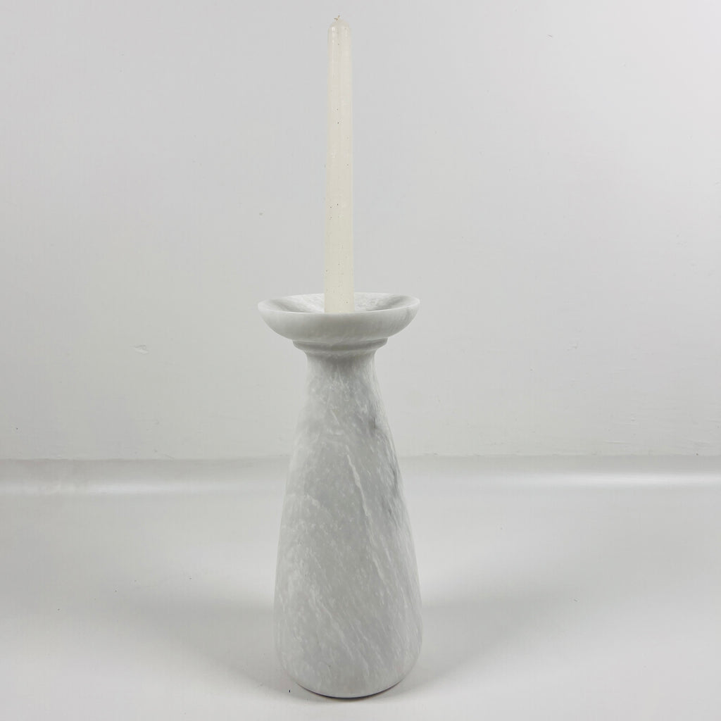 Funnel Grey Marble Candle Stand