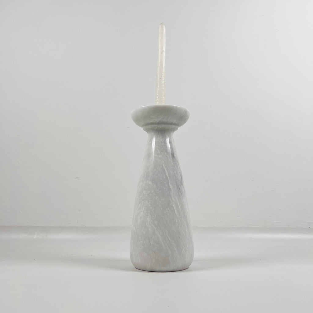 Funnel Grey Marble Candle Stand