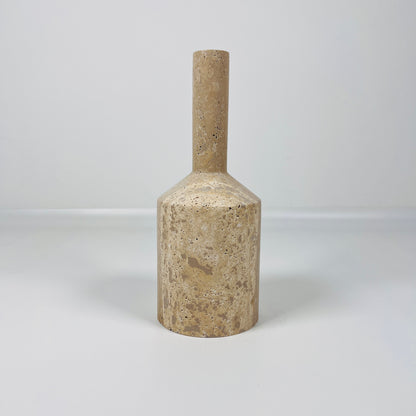 Tall-Neck Candle Stand - Travertine