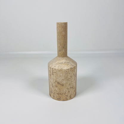 Tall-Neck Candle Stand - Travertine