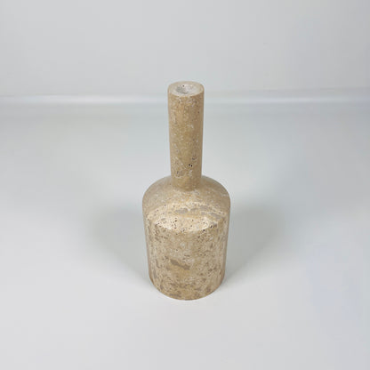 Tall-Neck Candle Stand - Travertine