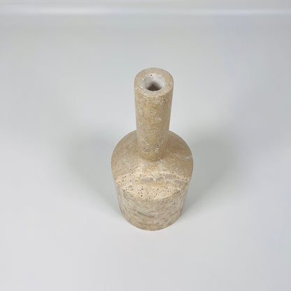Tall-Neck Candle Stand - Travertine