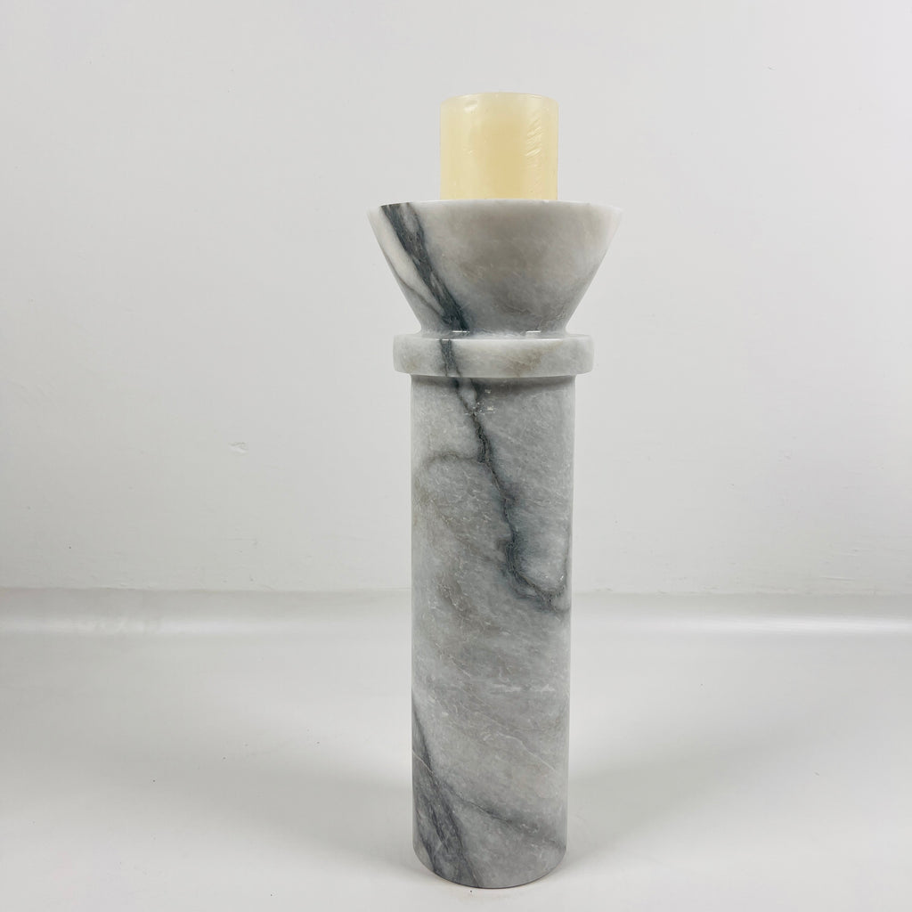 Torch Bearer Marble Candle Stand