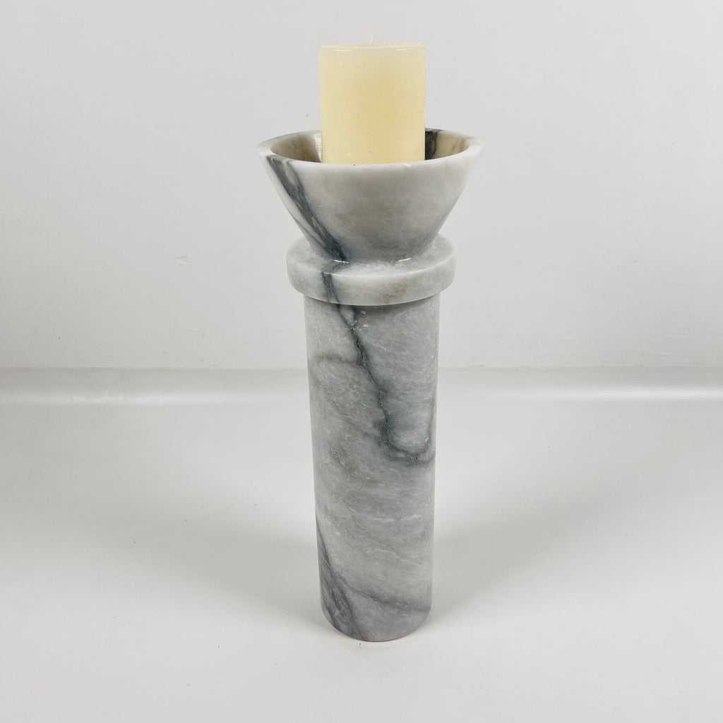 Torch Bearer Marble Candle Stand