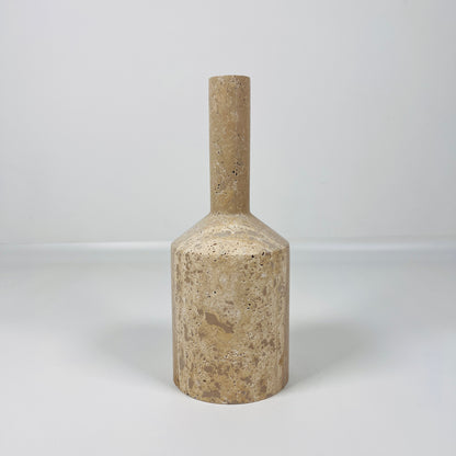 Tall-Neck Candle Stand - Travertine