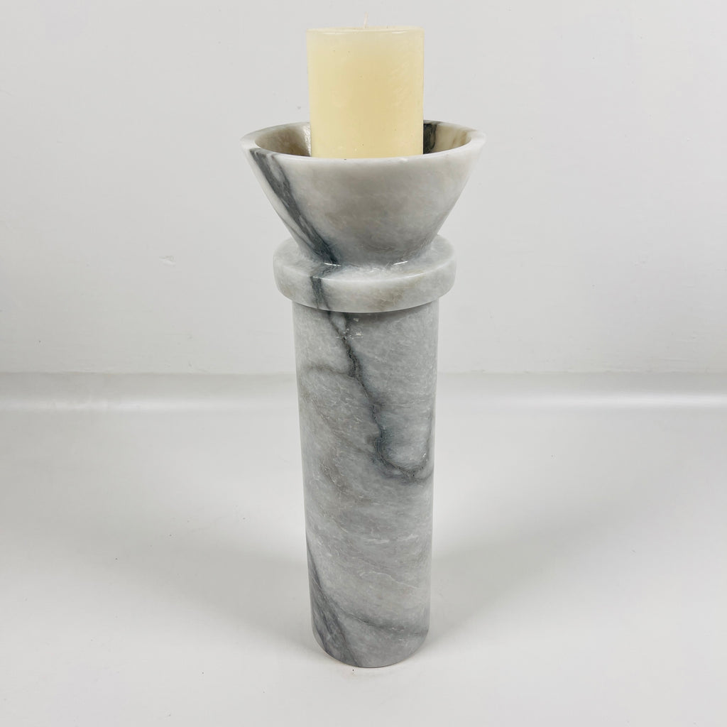 Torch Bearer Marble Candle Stand