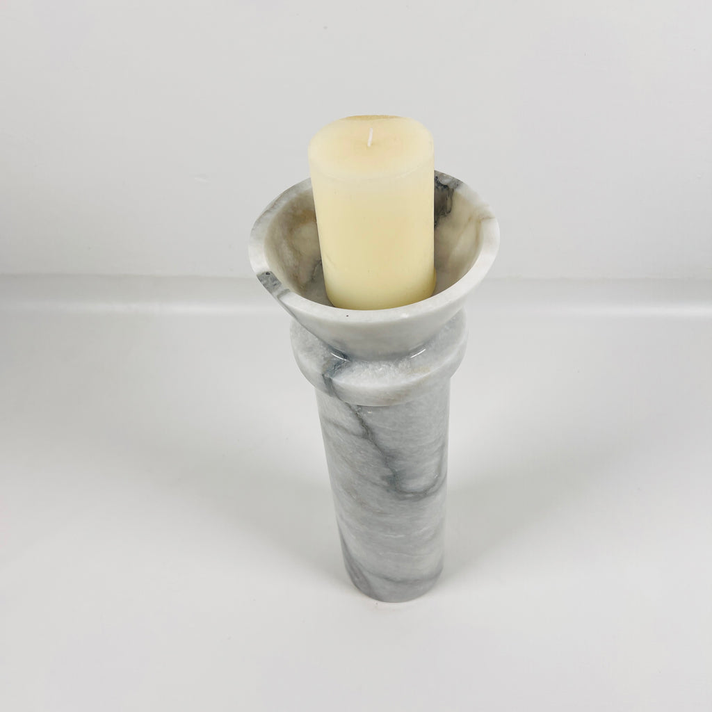 Torch Bearer Marble Candle Stand