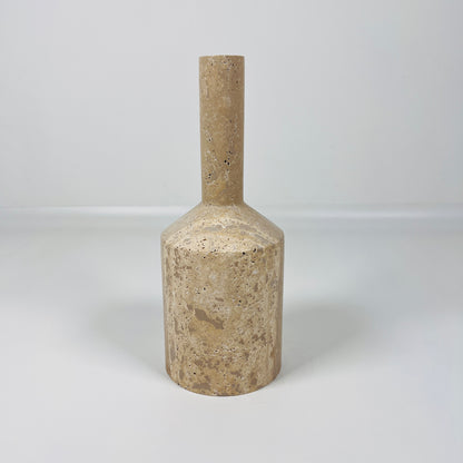 Tall-Neck Candle Stand - Travertine