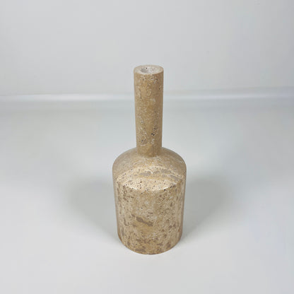 Tall-Neck Candle Stand - Travertine