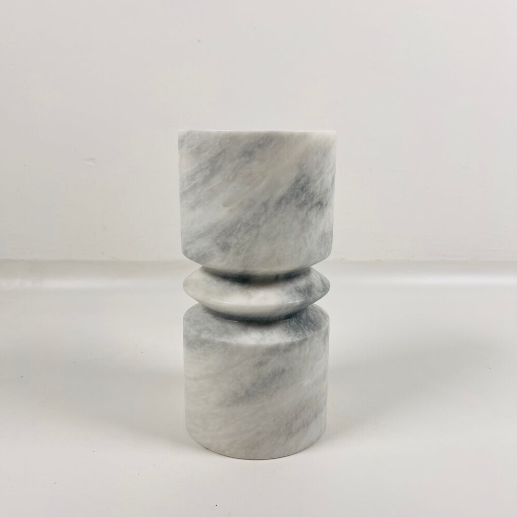 Grey Ring Marble Candle Stand