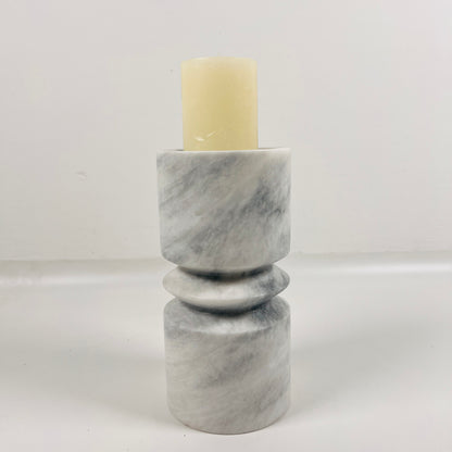 Disc Link Candle Stand - Gray