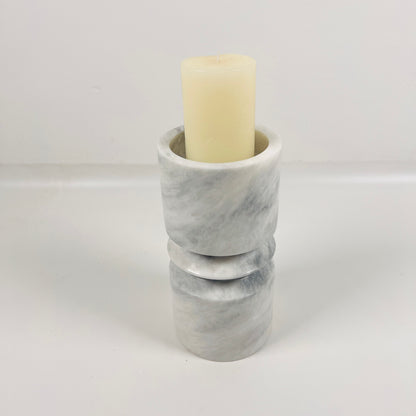 Disc Link Candle Stand - Gray