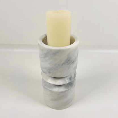 Disc Link Candle Stand - Gray