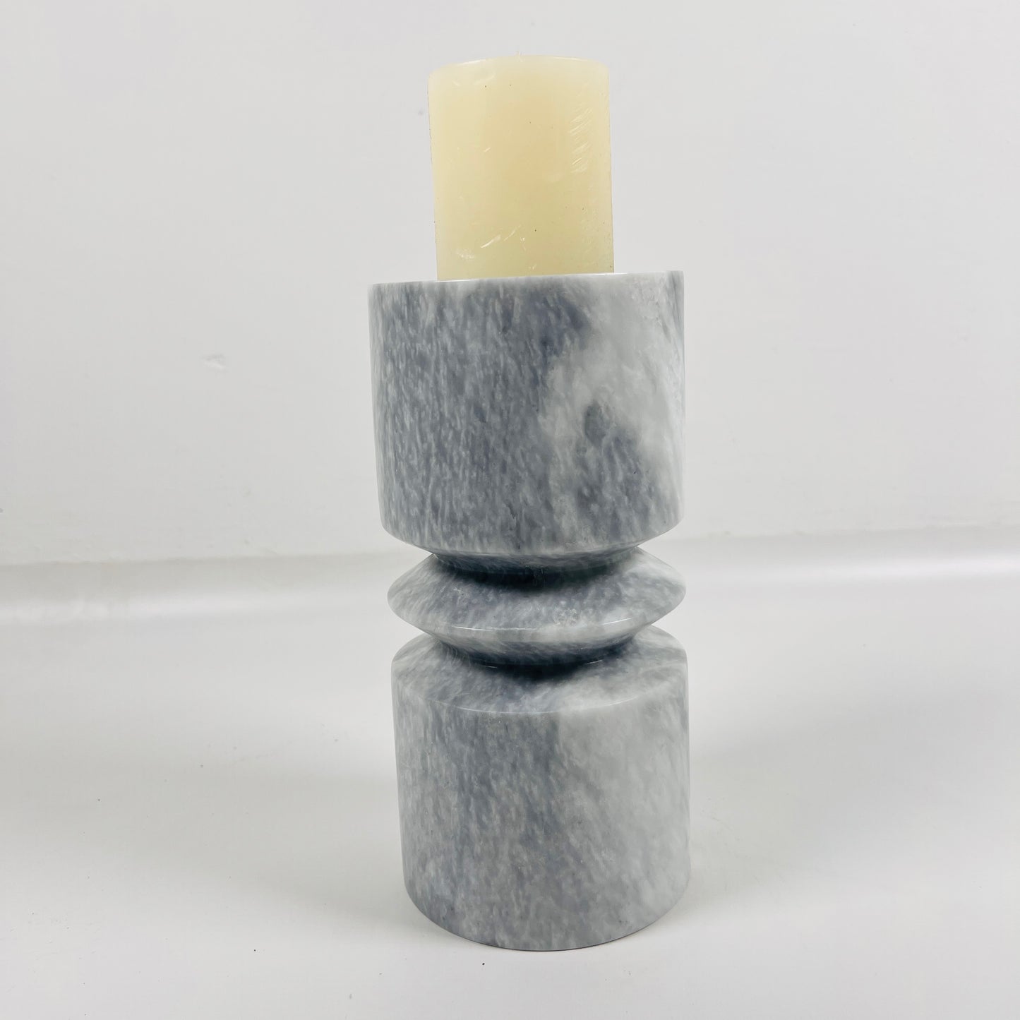 Disc Link Candle Stand - Gray
