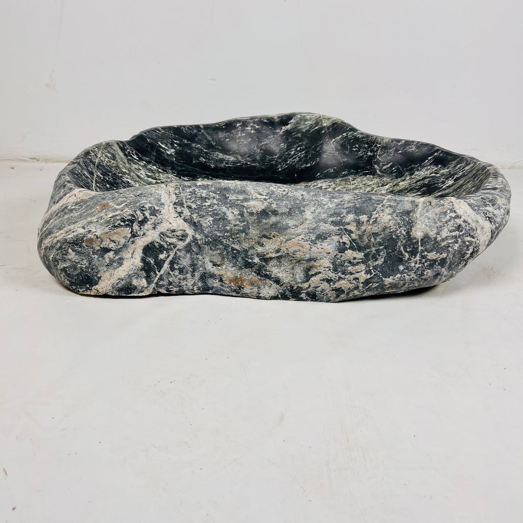 Line Marked River Stone Sink