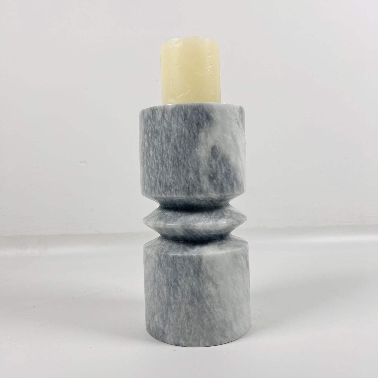 Disc Link Candle Stand - Gray