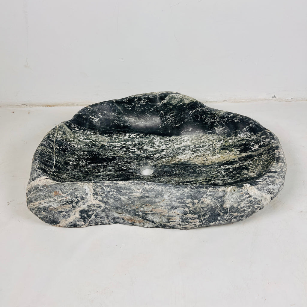 Line Marked River Stone Sink