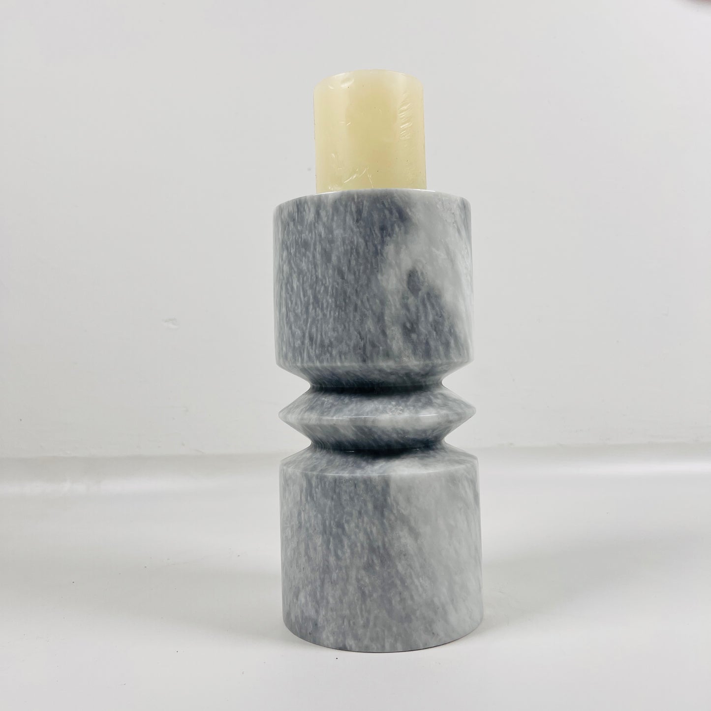 Disc Link Candle Stand - Gray