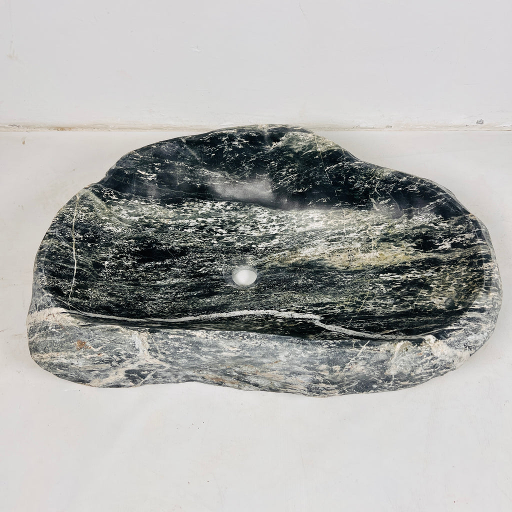 Line Marked River Stone Sink