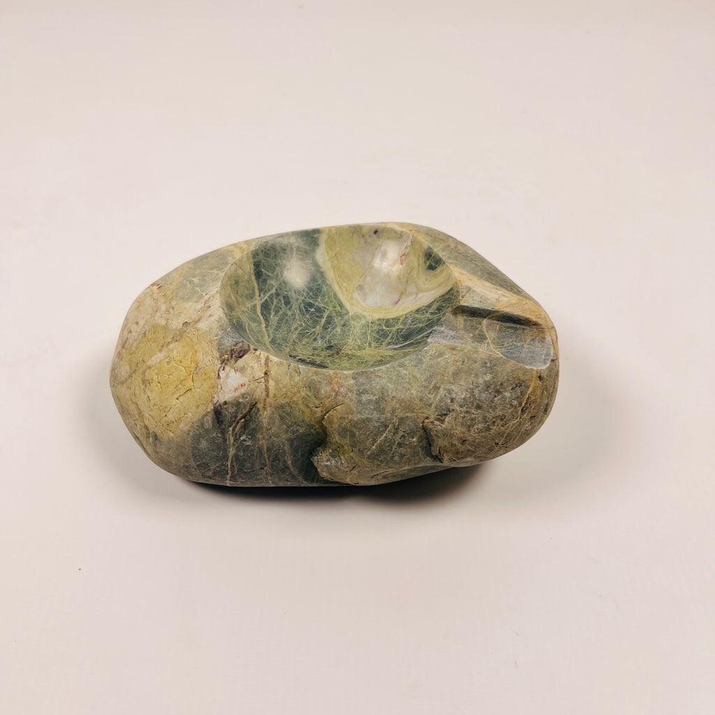 River Stone Green Webbed Ash Tray