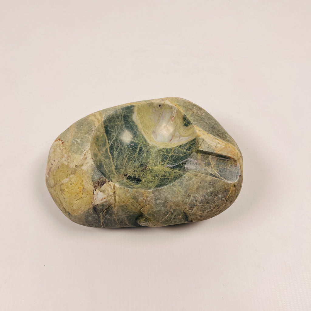 River Stone Green Webbed Ash Tray