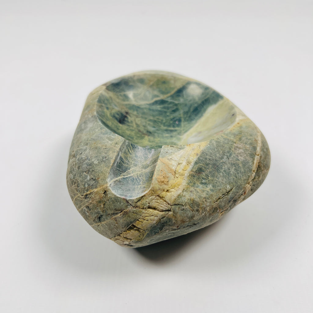 River Stone Green Webbed Ash Tray