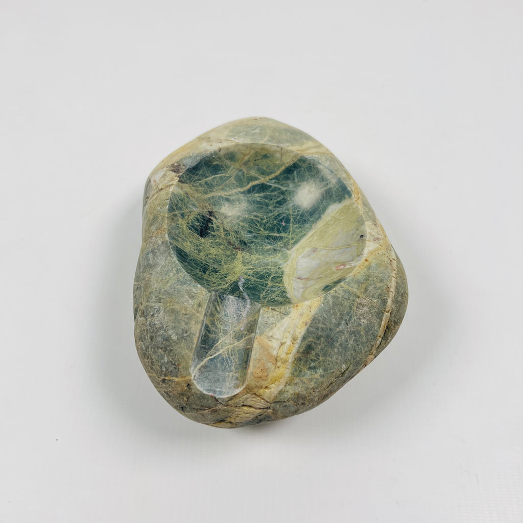 River Stone Green Webbed Ash Tray