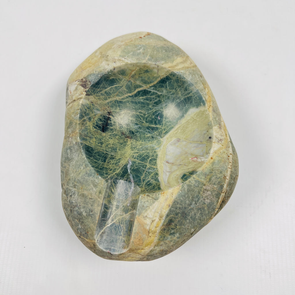 River Stone Green Webbed Ash Tray